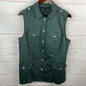 Olive Green Cargo Vest 
